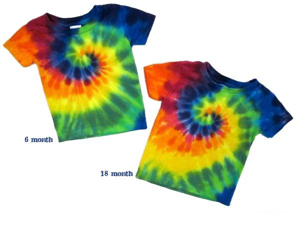 Rainbow Tie Dye Infant Shirt tie dyed t-shirt - eDeadShop