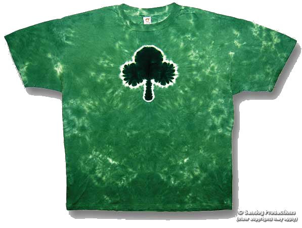 Green Shamrock Front Clover Leaf Tie Dye