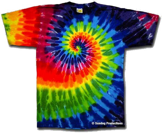 Rainbow Swirl tie dye t-shirt - eDeadShop